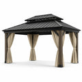 Pavillon avec structure en aluminium et toit en acier galvanisé 3x3.6m