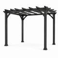 Pergola en Métal Noir pour Extérieur 300x300 cm