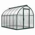Serre en polycarbonate et aluminium vert avec cadre renforcé