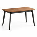 Table en bois de noyer et métal noir 150x80x75 cm