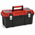 Boîte à outils en plastique polypropylène rouge et noir