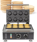 Wangyingxu Machines à gaufres et croques, Machine à tartelettes 8 cavités, 1550 W, 110-220 V, Noir, Machine Commerciale à Coquilles de Tartes aux Œufs