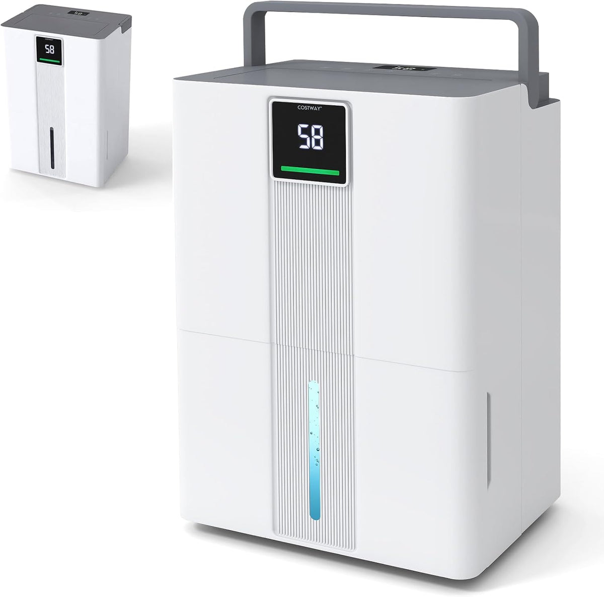 RELAX4LIFE déshumidificateur, 35 L, 50 m, 5 L, ABS, Cuivre, Blanc, d'Air Électrique /Jour pour ² avec 3 Modes