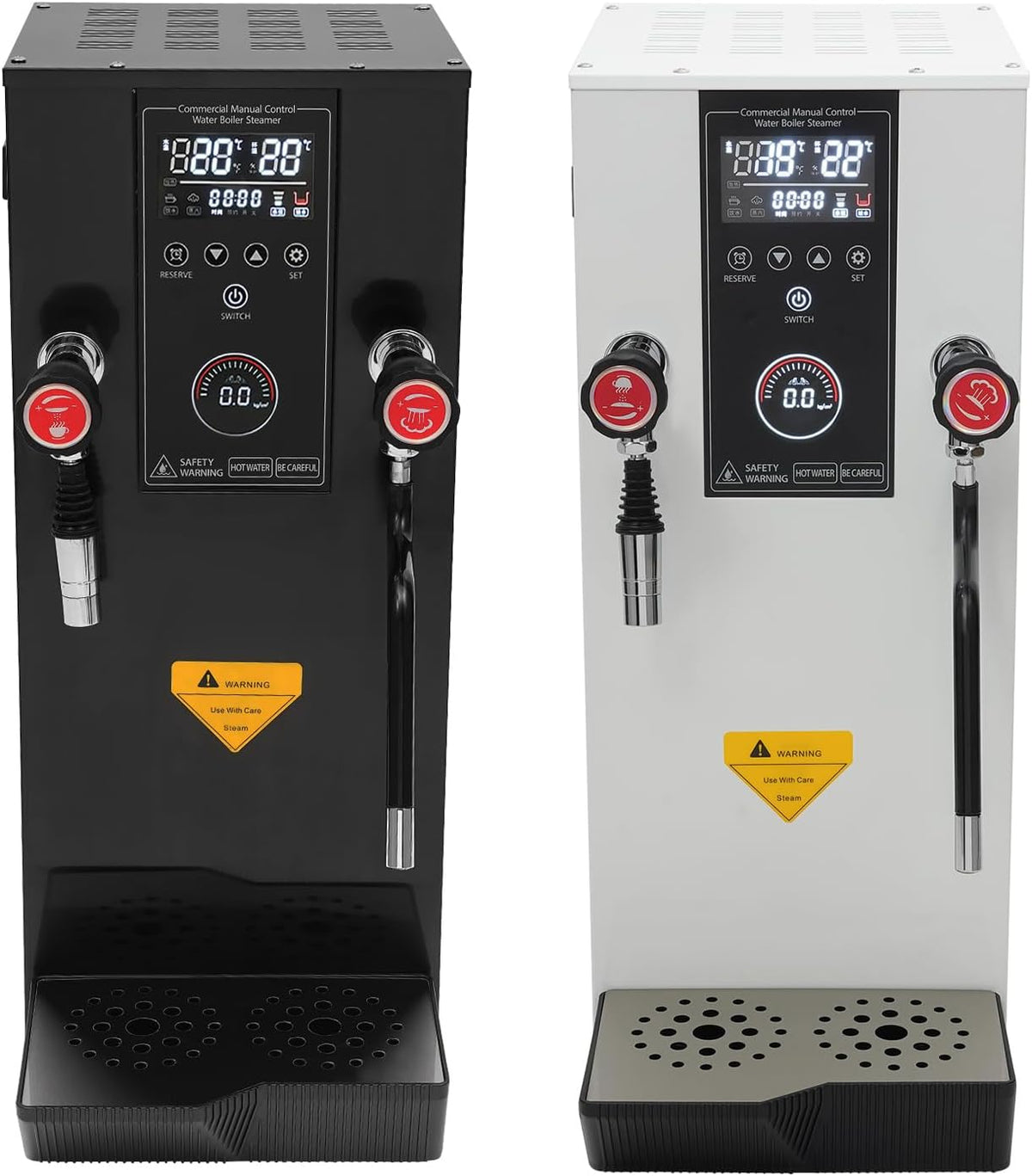 ksxnkhk distributeur d'eau chaude, 26 x 28 x 64 cm/10,23 x 11,02 x 25,2 po, 12 L/3,2 gal, 3 000 W, 110 V, 3000 W, acier inoxydable 304, Noir/Blanc