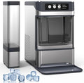 WOTZOV machine à glaçons, Noir, De Comptoir pour Usage Domestique Et Commercial, Nettoyage Automatique, Glaçons Transparents pour Fêtes