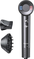 Bopcal Sèche-cheveux, 240 V, 170000 tr/min, Noir, Sèche Cheveux Voyage Ionique 100, Haute Vitesse avec Diffuseur ZCY891 04