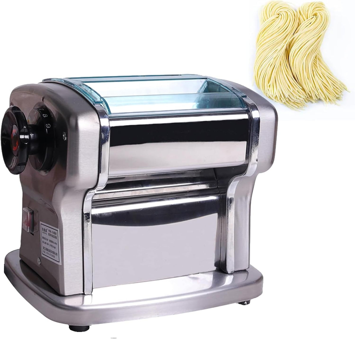 Machine machine à pâtes, Noir, à pâtes électrique, rouleau en argile polymère, 9 niveaux d'épaisseur réglables pour spaghettis