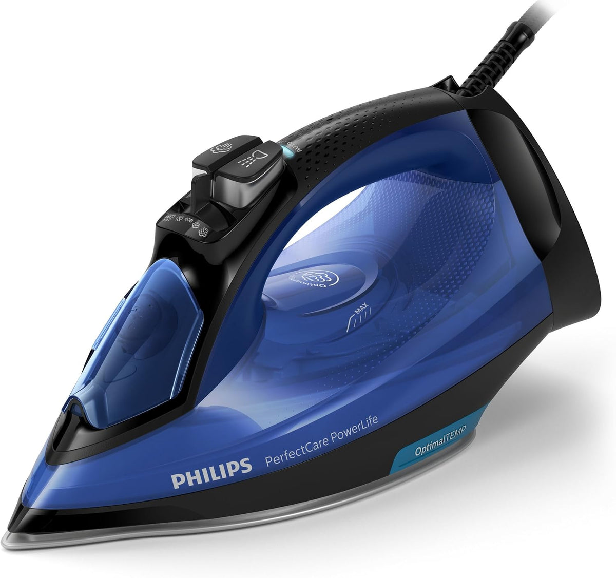 PHILIPS Fer à vapeur, 2500 W, Bleu, GC3920/20 Fer à repasser sans réglage