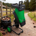 SAIYERUS broyeur, 2400 W, 40 mm, Noir, de Branches et Feuilles Électrique de Jardin, Sac à Déchets, Capacité de Coupe Max
