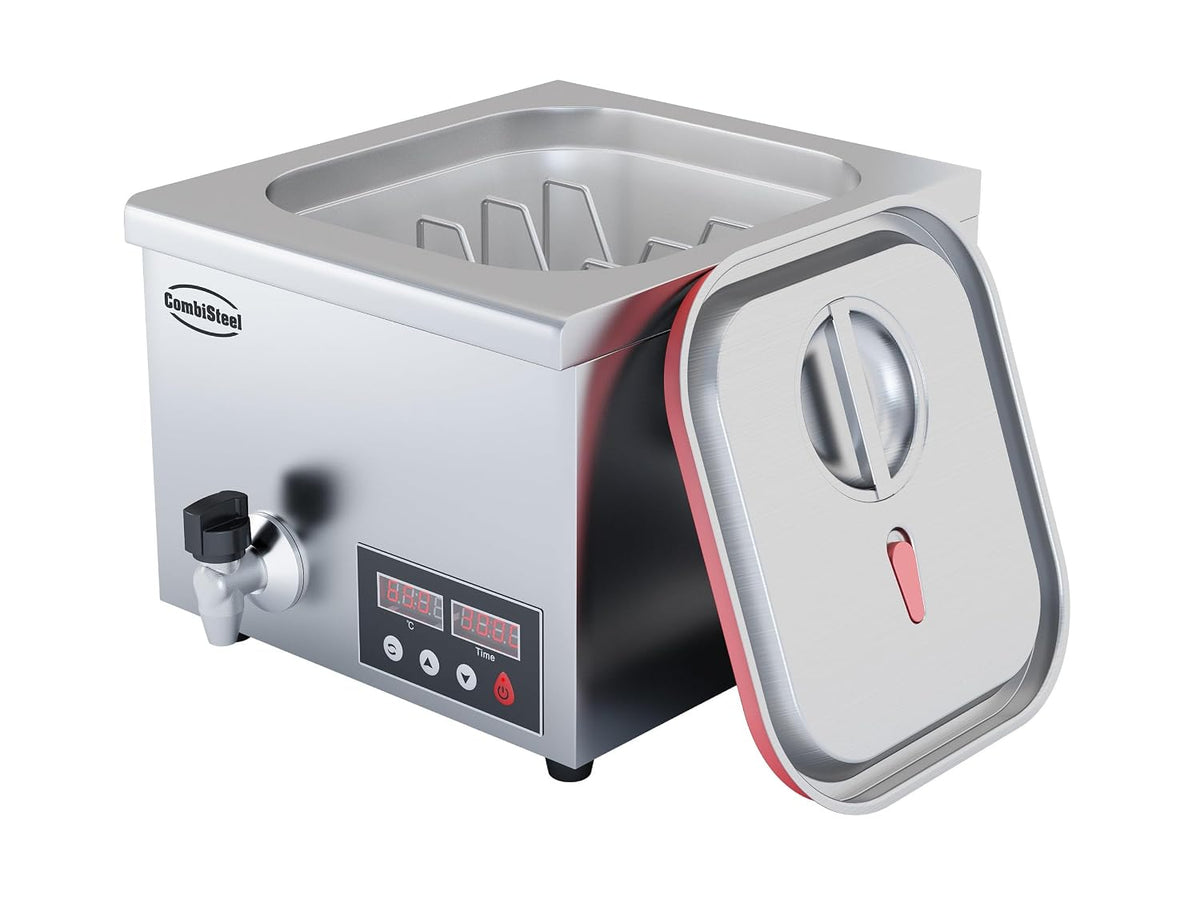 CombiSteel Bains-marie sous vide, L 440 x P 360 x H 280 mm, 16 L, Noir, Cuiseur Sous-Vide GN 2/3