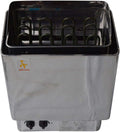 altone équipement de sauna, 6 kW, Argenté, Poêle de sauna électrique en acier inoxydable, Commande intégrée