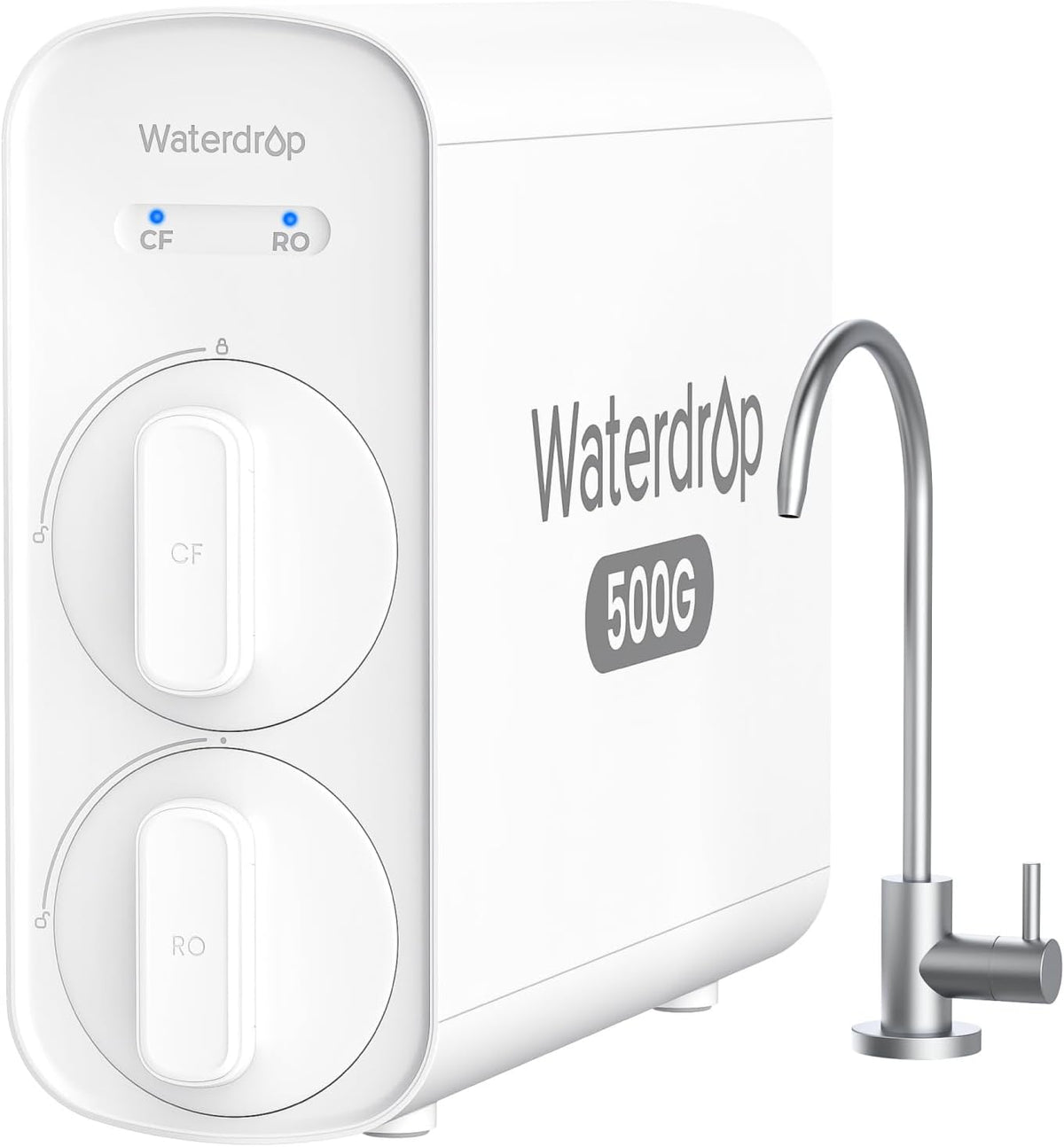 Waterdrop Filtres pour systèmes apparents, Noir, G5P500 Filtre à Eau à Osmose Inverse, Certifié NSF 58 & 372