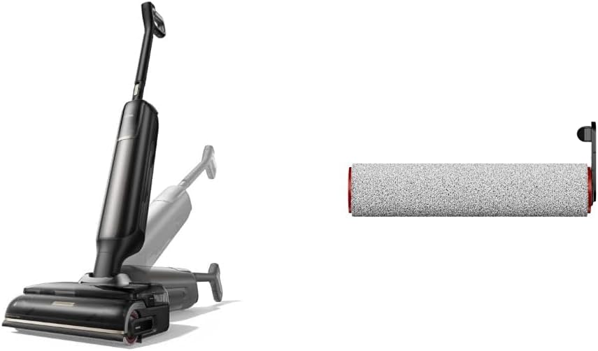 MOVA aspirateur eau et poussière, Noir, M50 Ultra, Aspirateur laveur sans fil avec lavage à l'eau chaude Avec brosse rotative