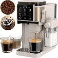 CIARRA broyeur, 15 Bar, Argenté, CBSACM-D6 Machine Expresso avec et Mousseur, Machine semi-automatique pour espresso