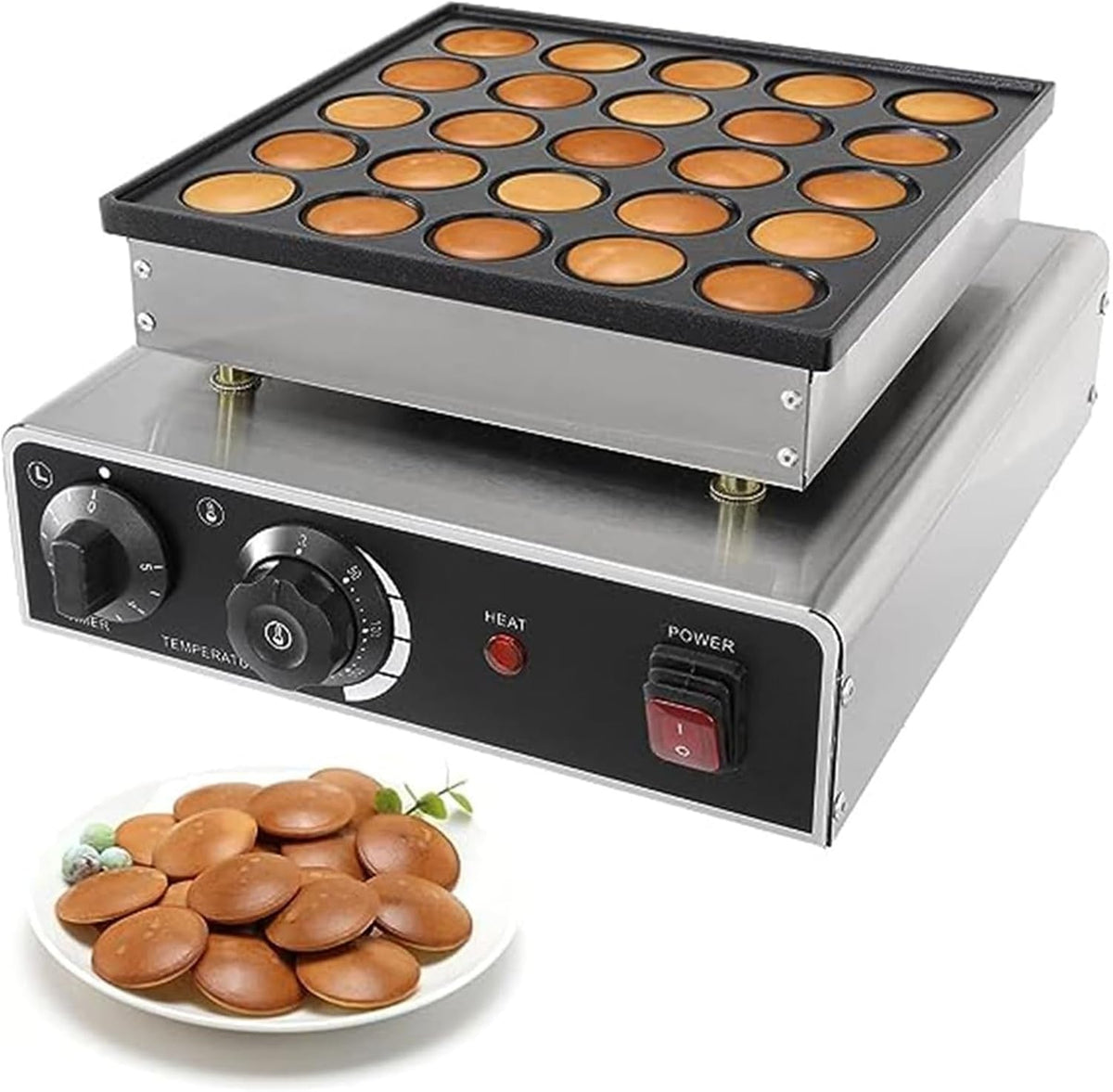Pink Beryl pancakes et gauffres, 21.0 'x12.0 'x8.0' (533x305x203 mm), 1,7 kW, 950 W, 1700w, Argenté, Machine à crêpes hollandaise