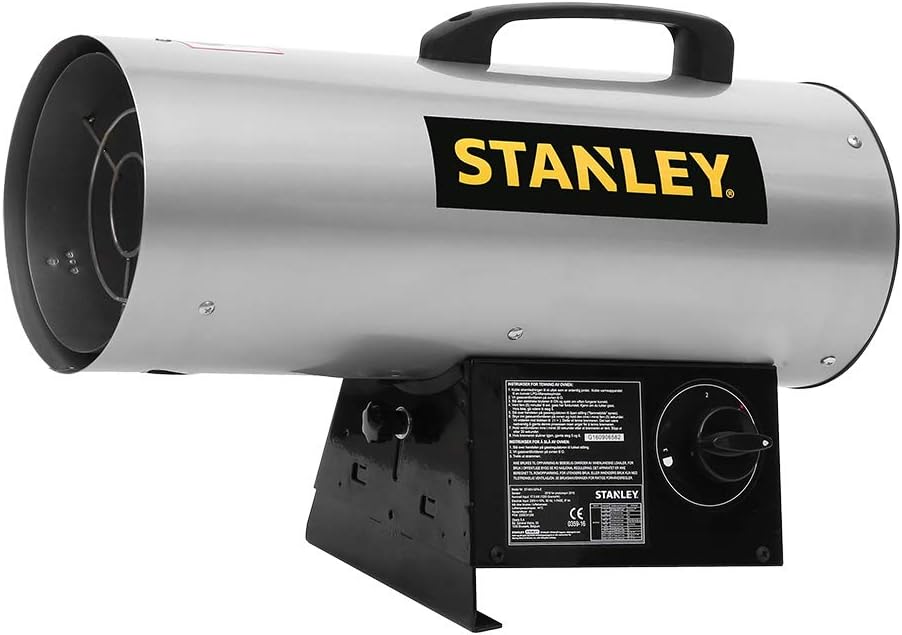 STANLEY Appareils de chauffage extérieur, 60 V, Argenté, Chauffage soufflant, ST- -GFA-E - Chauffage à air pulsé au butane/propane