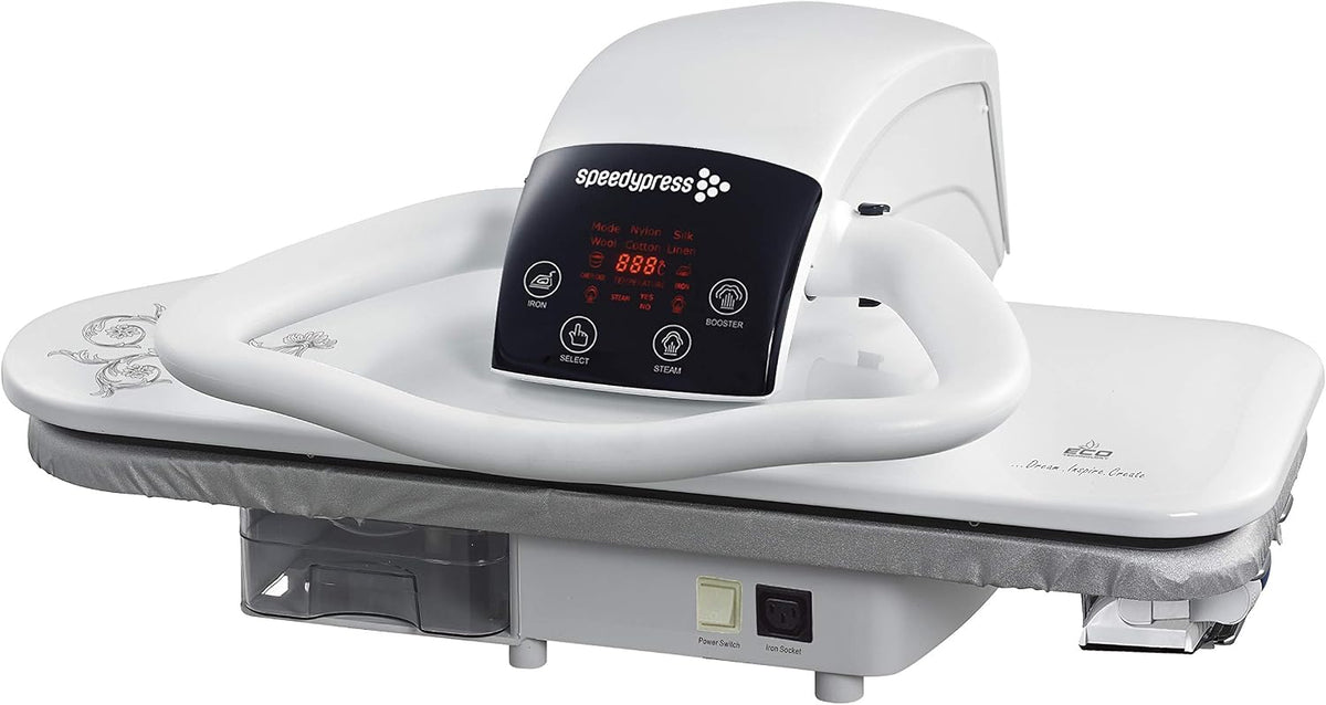 Speedypress presse à repasser, 68 cm, Blanc, 71HD à Vapeur Professionnelle (+ Fer à Repasser, Cartouche de Filtrage d'Eau Supplémentaire