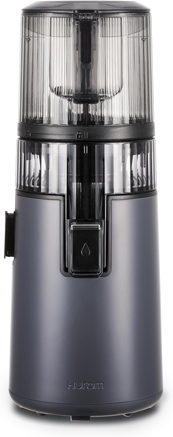 Hurom centrifugeuse, 1,8 L, Gris, H70ST Nouveau Slow Juicer, Presse à froid électrique, Extracteur de jus pour légumes et fruits