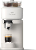 PHILIPS broyeur, Blanc, Machine à expresso Baristina Variety - Bac à grains Double compartiment, Nettoyage facile