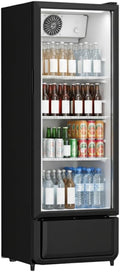 Générique armoire, 240 L, 200 W, Noir, à Boissons, 1 Porte Vitrée, Refroidissement Ventilé, Dimensions : L540 × P560 × H1510 mm