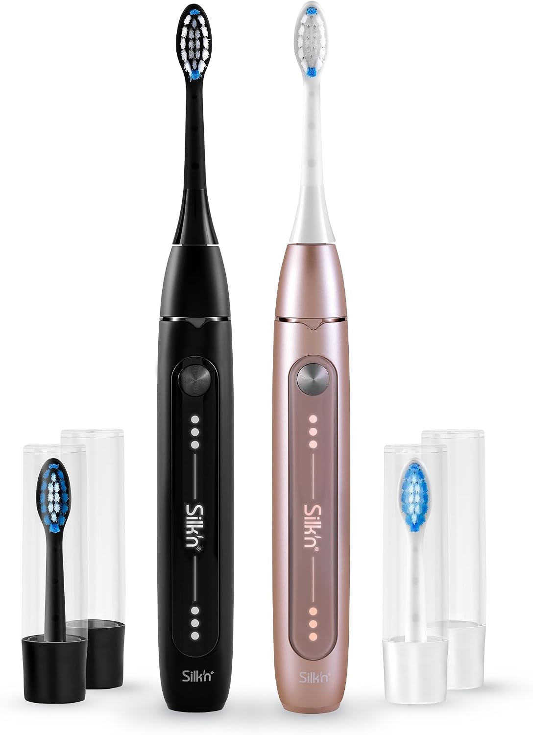 Silk'n Soniques, Noir/Rose, SonicYou, Ensemble 2x brosse à dents électrique sonique, Soins dentaires pour une hygiène optimale