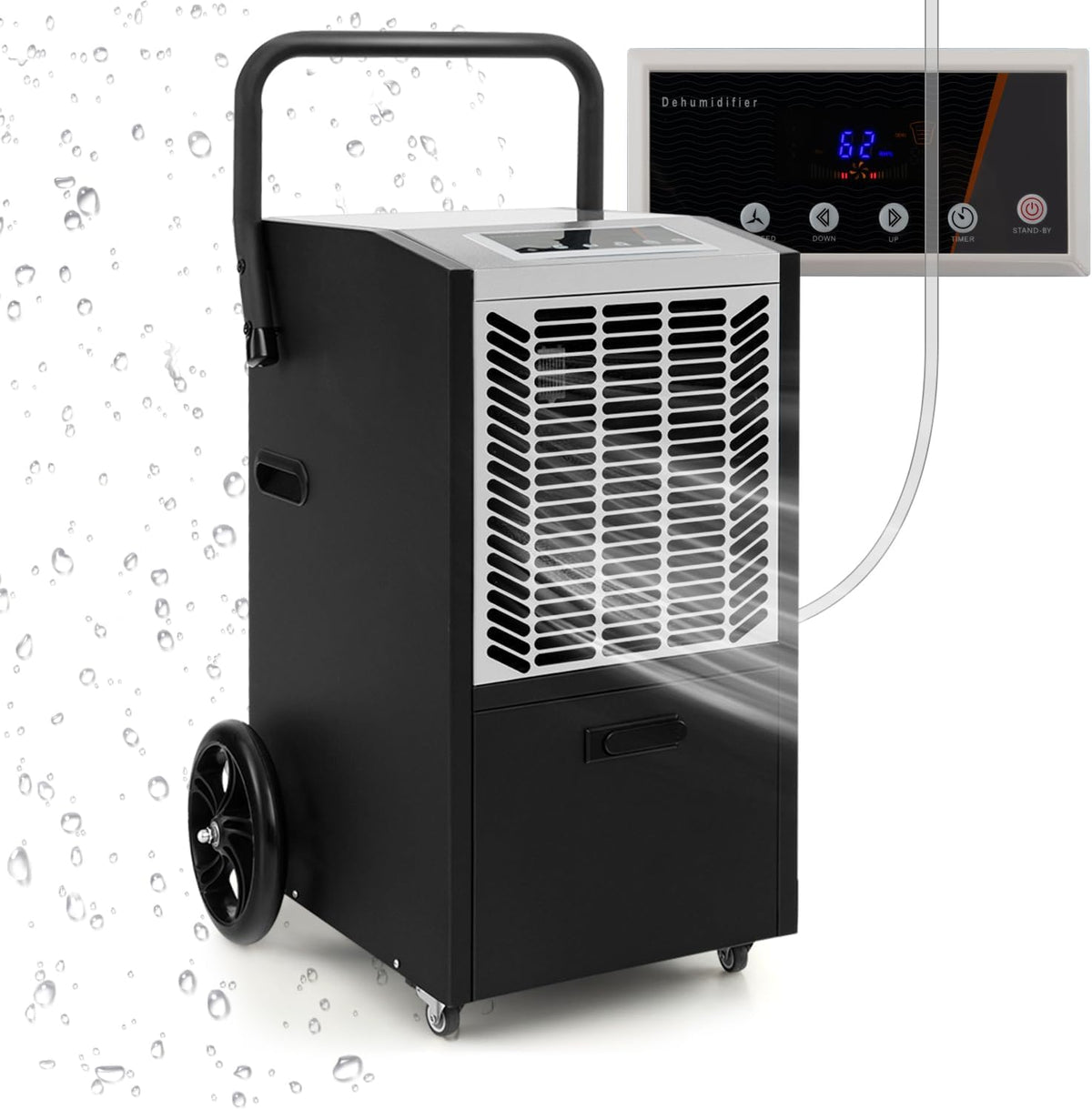 RELAX4LIFE déshumidificateur, 66 L, 418 m, 355 m, Blanc, Professionnel - Capacité /24h
