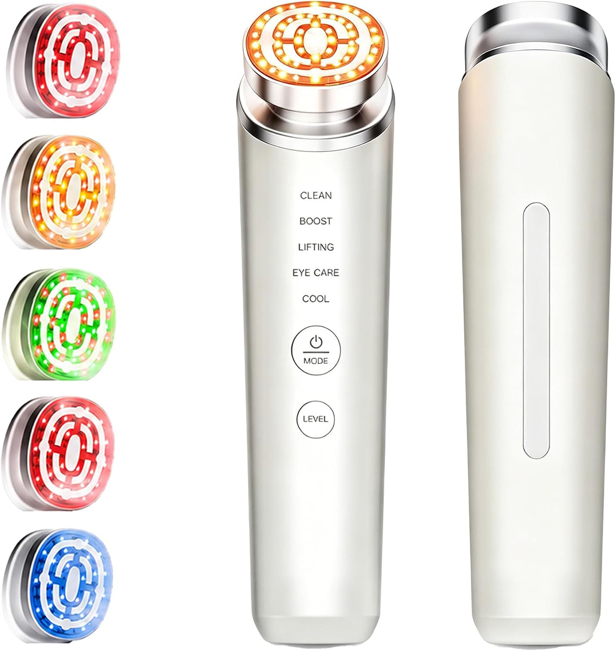 Warmforwel appareil de massage, Noir, EMS facial chauffant à LED