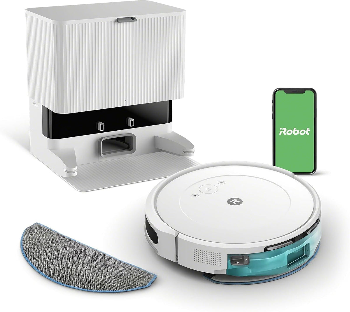 iRobot robot aspirateur, Noir, Roomba Combo 2 Essential - et Laveur 2-en-1 avec système d'autovidage, Recharge et Reprise du Travail