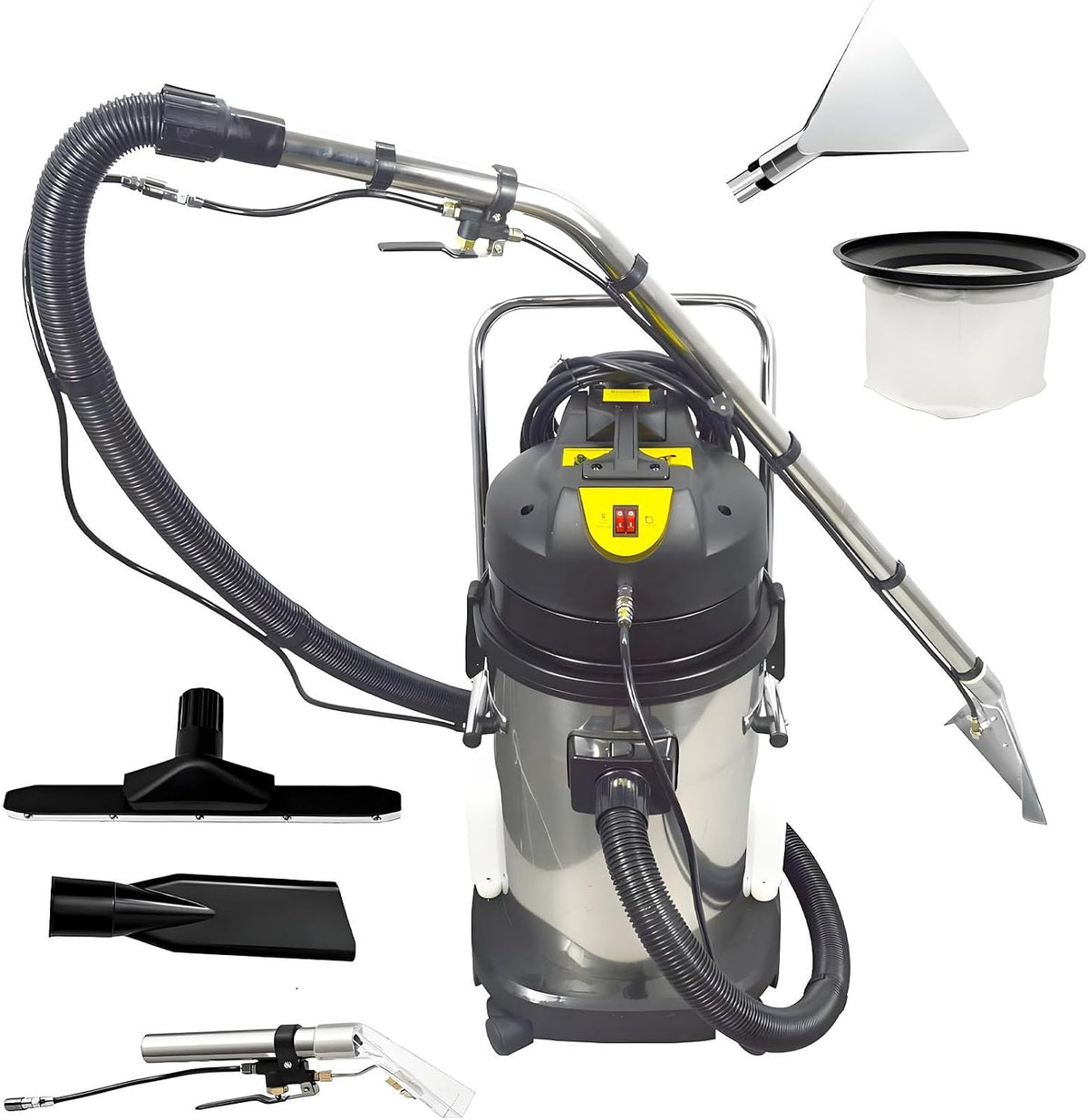 PioMue nettoyeur de tapis, 1034 W, 40 L, Noir, Machine de Lavage aspirateur extracteur, extracteur Portable pour Le Nettoyage de Voitures