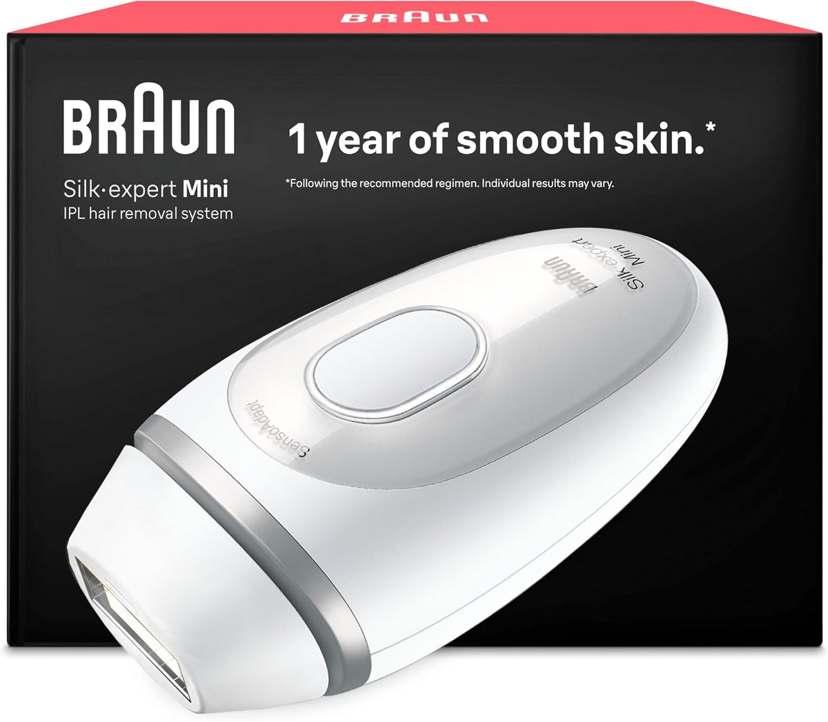 Braun épilateur à lumière pulsée, Marron, Epilateur Lumiere Pulsee Silk·expert Mini PL1100 Au Design Compact