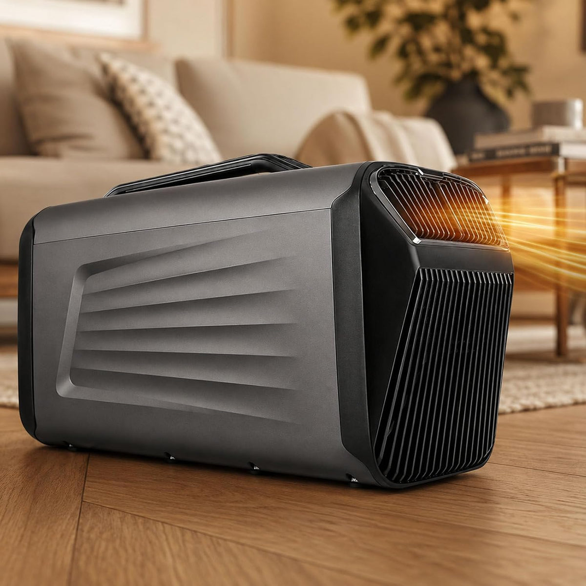 climatiseur portable ErShangMao, 57,5 x 28,9 x 34,9 cm, 5200 BTU, 400 W, 50 dB, Noir, Climatiseur Mobile Réversible(Froid Et Chaud) Black