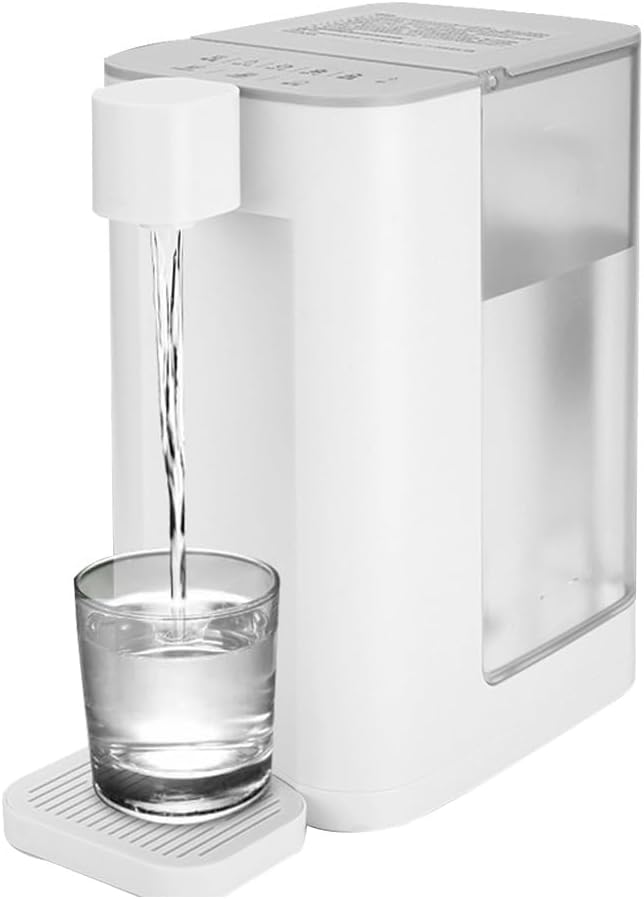 Distributeur distributeur d'eau chaude, 24,8 x 36 x 14,2 cm., 2000 W., 220 V., Gris, d'eau chaude instantanée portable avec verrou de sécurité