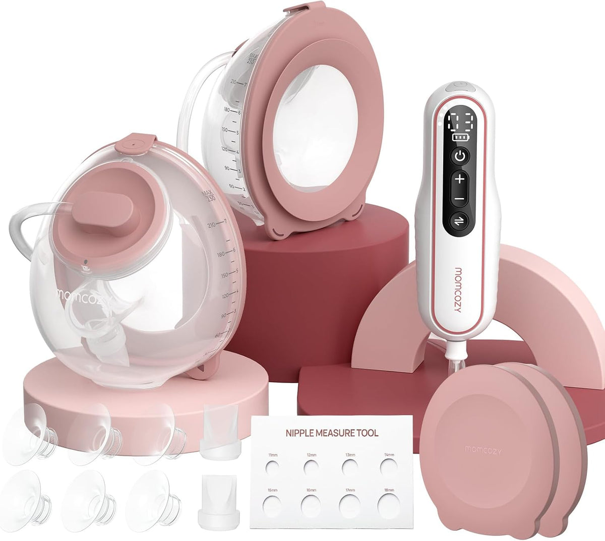 momcozy Tire-laits, Gris, V2 Pro Tire-lait électrique, Ultra léger et compact, pompe à lait électrique silencieuse avec anti-fuite