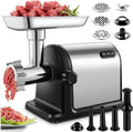Hachoir Hachoirs à viande, 1500 W, argent + noir, à Viande électrique, à Viande Professionnel en Aluminium