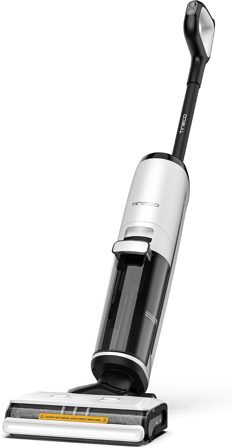 Tineco nettoyeur vapeur, Noir, Floor One S7 Steam 140℃ HyperSteam 40 Min, Aspirateur Laveur, Nettoyage des Bords