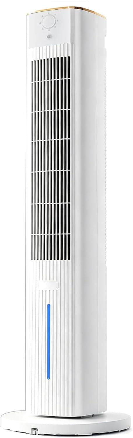 WUXTOKV Ventilateurs colonne, 39in, 220 V, 40 W, 200 m, 5 L, Blanc, Climatiseur Colonne, Débit d'Air ³/h, Tour Ventilateur