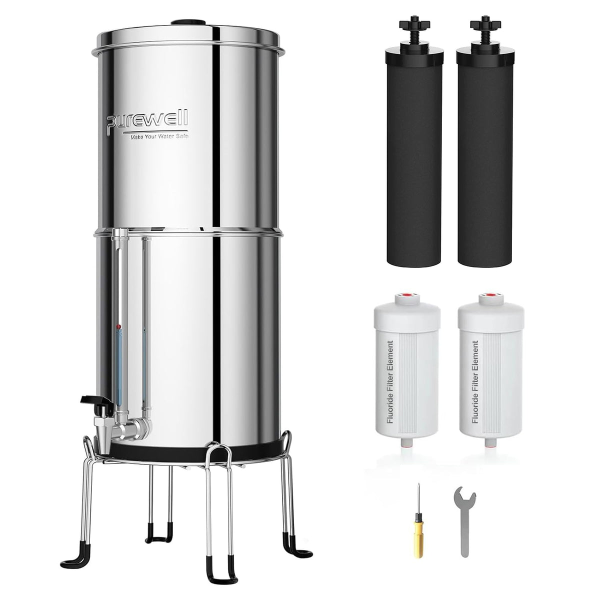 Purewell Filtres pour systèmes apparents, 11 litres, Argenté