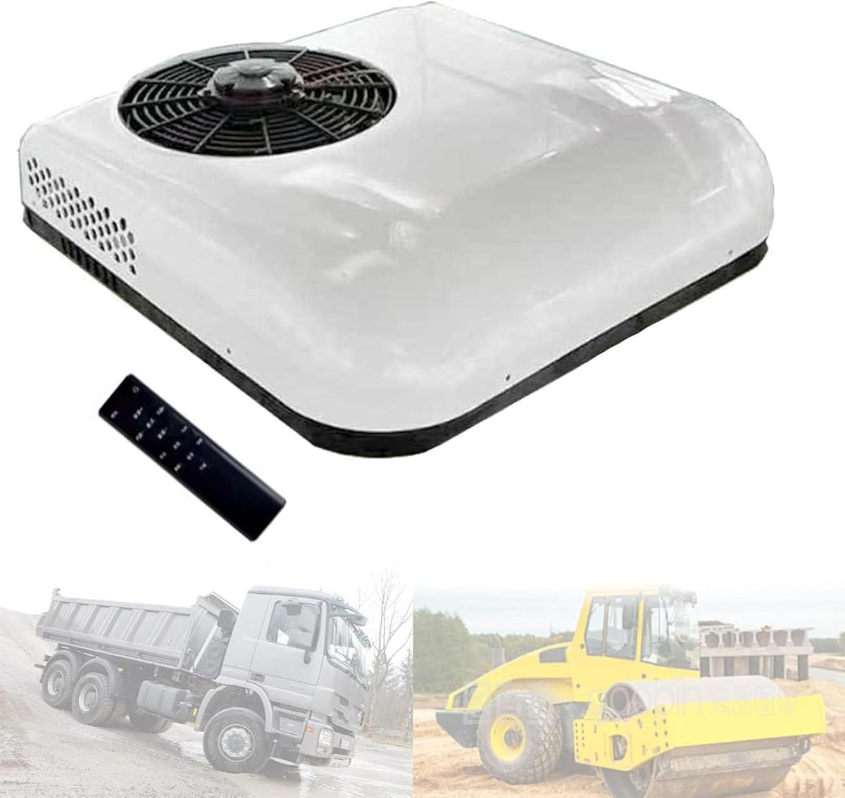 RayGenius Climatiseurs, 850 W, 24 V/12 V, blanc, Climatiseur éLectrique pour Toit De Camion, Suspendus pour Voiture
