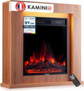 KAMINIO cheminée électrique, Marron, ® Matti Modern 32 Chêne à Poser, Cheminée décorative chauffante avec effet de flamme