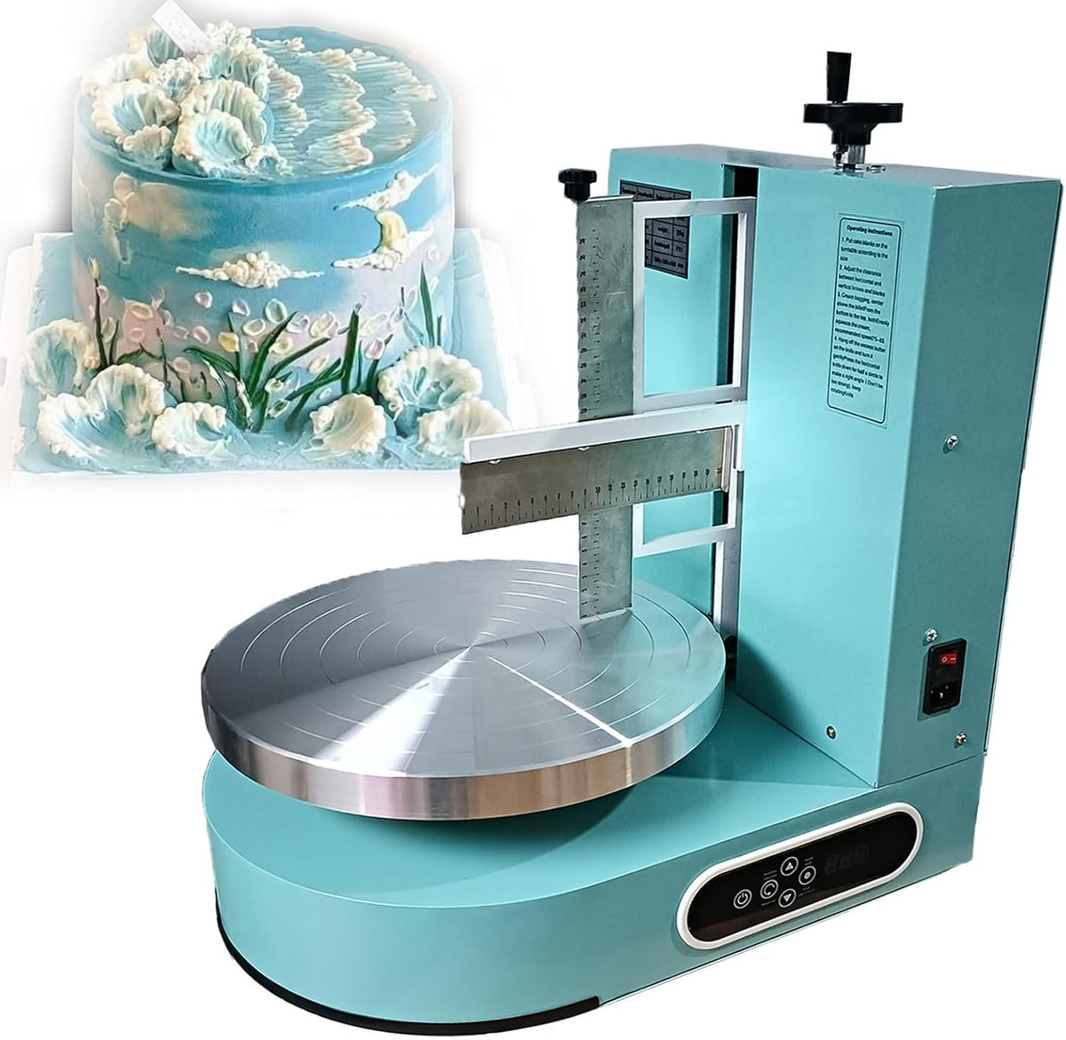 MINEYCHCEY Machines à gâteaux, 10,16 à 30,48 cm / 4 à 12 pouces, 200 W, 220 V, Vert/Blanc, Green 4-12in-White