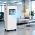 MIRRSSET climatiseur portable, 10,6 × 10,6 × 22,8 pouces, ≤45 dB(A), 7000 BTU, 1,5 L, 500 W, Noir, Climatiseur Mobile
