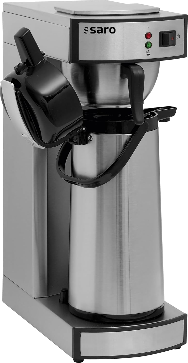 Saro machine à café, 1900 W, Noir/Argenté, 317-2085 mica 24 Cafetière Filtre à Panier et Verseuse Thermos