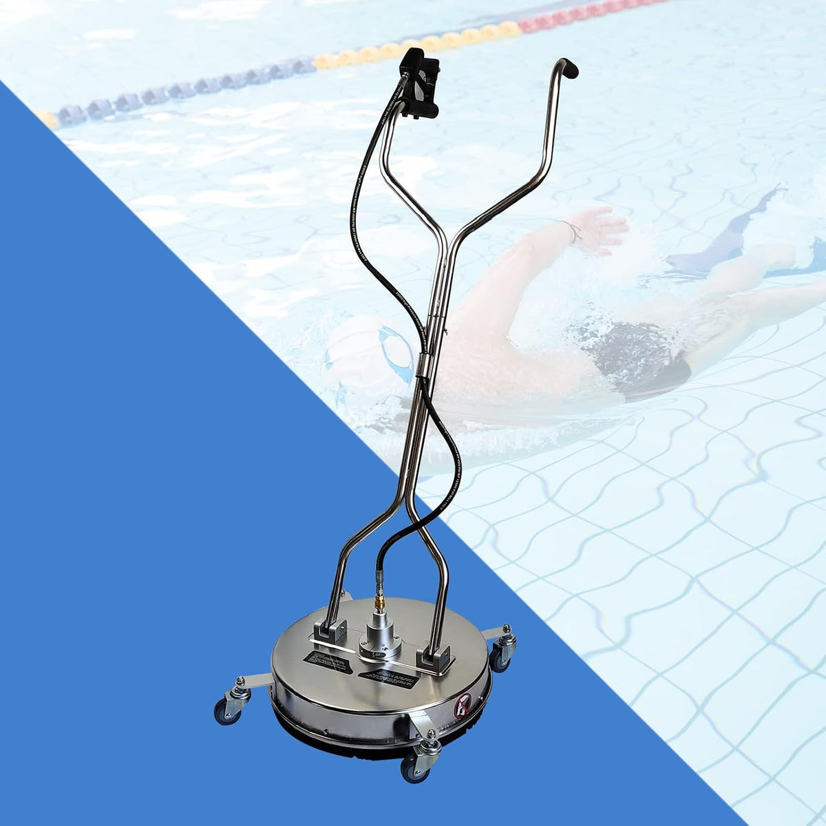 Aohuada nettoyeur haute pression, 50,8 cm, Argenté, terrasses, terrasses et trottoirs, 2 adaptateurs