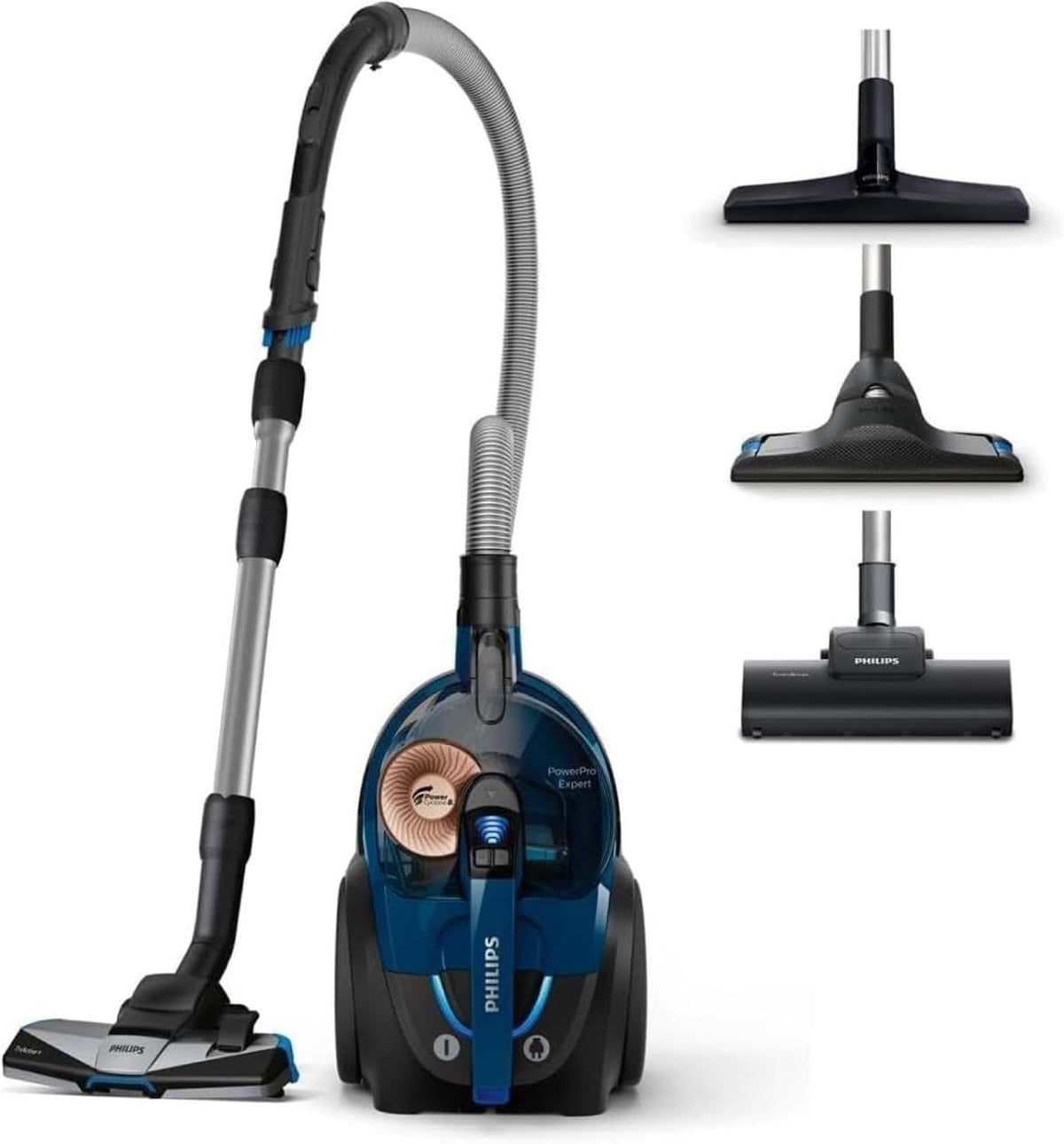 PHILIPS Aspirateurs traîneaux, 900 W, 2 L, 10 m, Noir, aspirateur sans Sac 7000, PowerCyclone8, Aspirateur compact