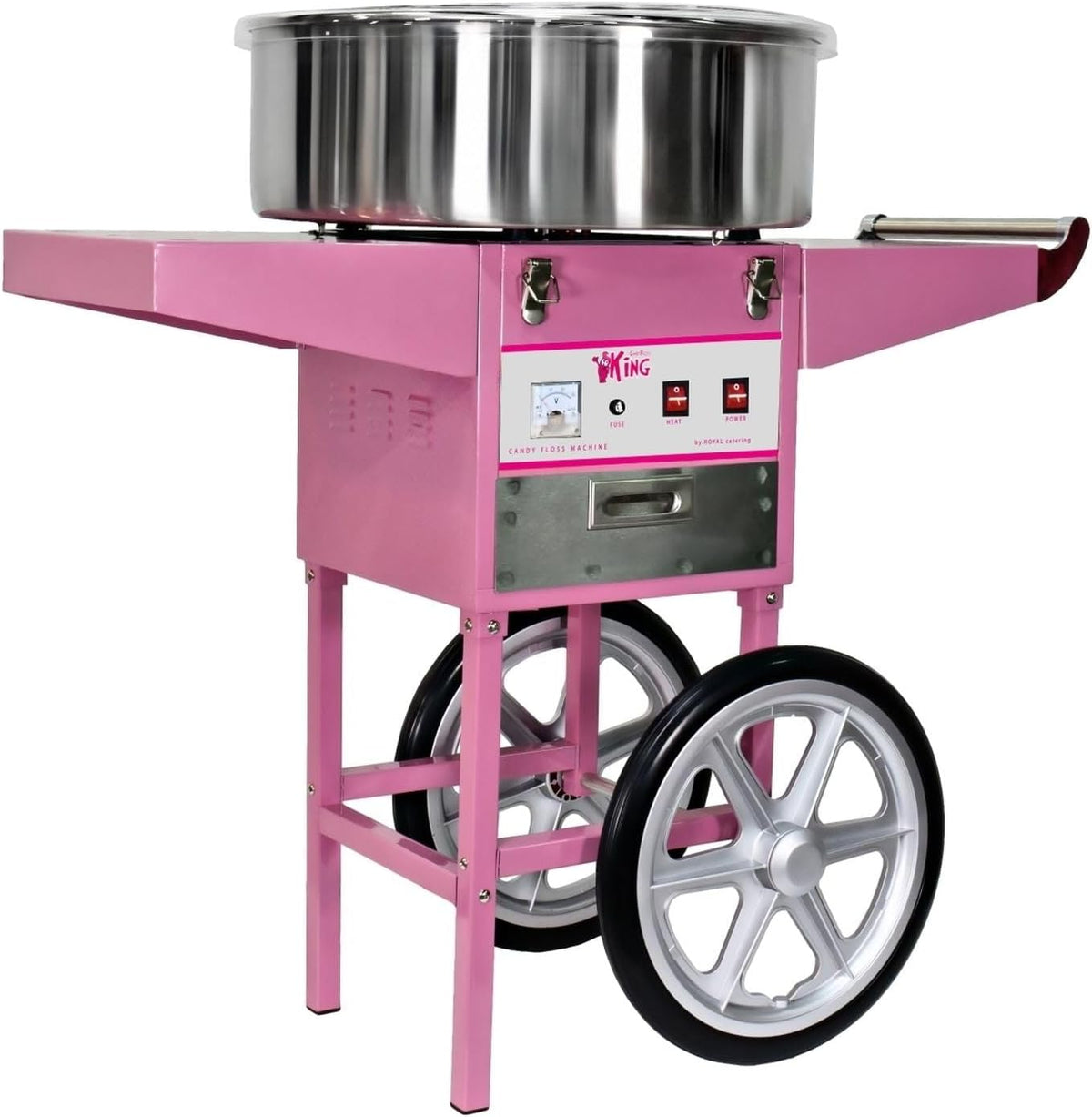 Helloshop26 Machines à barbe à papa, 52 cm, Noir, Machine à barbe à papa professionnelle diamètre avec chariot 3614071