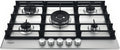 Whirlpool table de cuisson, 73 cm, Argenté, Gaz 5 Feux Inox - GMWL758IXLFR