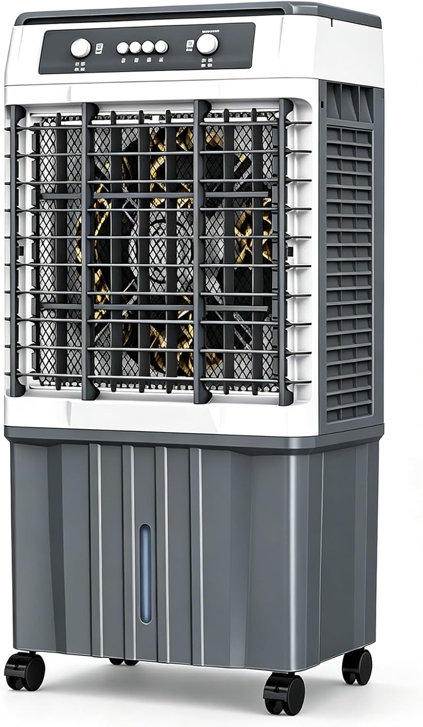 LUNAIZHUO fontaine à eau, 35 L, Blanc, Refroidisseur d'Air Évaporatif Industriel, Rafraîchisseur d'Air Évaporatif