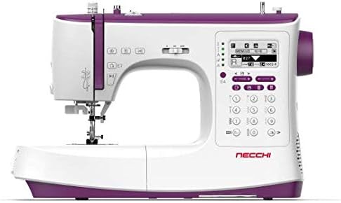 Necchi machine à coudre, Gris, informatisée NC-204D + table d'extension