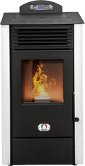 STUFE A PELLET ITALIA Chauffage aux granulés, 8 KW, 70 m, Blanc, California