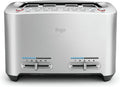 Sage Grille-pains, Noir, The Smart Toast, Grille-Pain 4 Fentes à Larges, Aluminium Brossé, 4 Fentes Extra-Larges